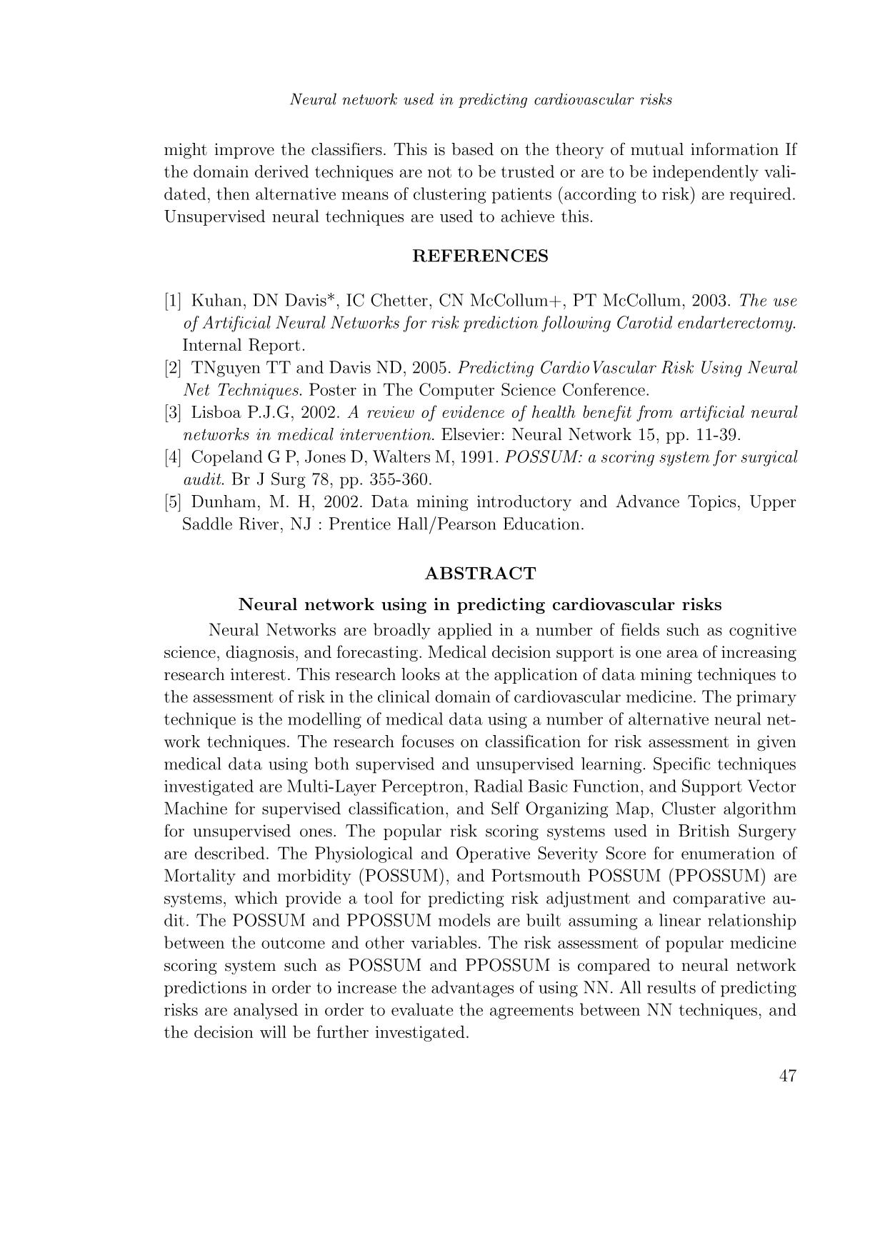 Neural network used in predicting cardiovascular risks trang 8