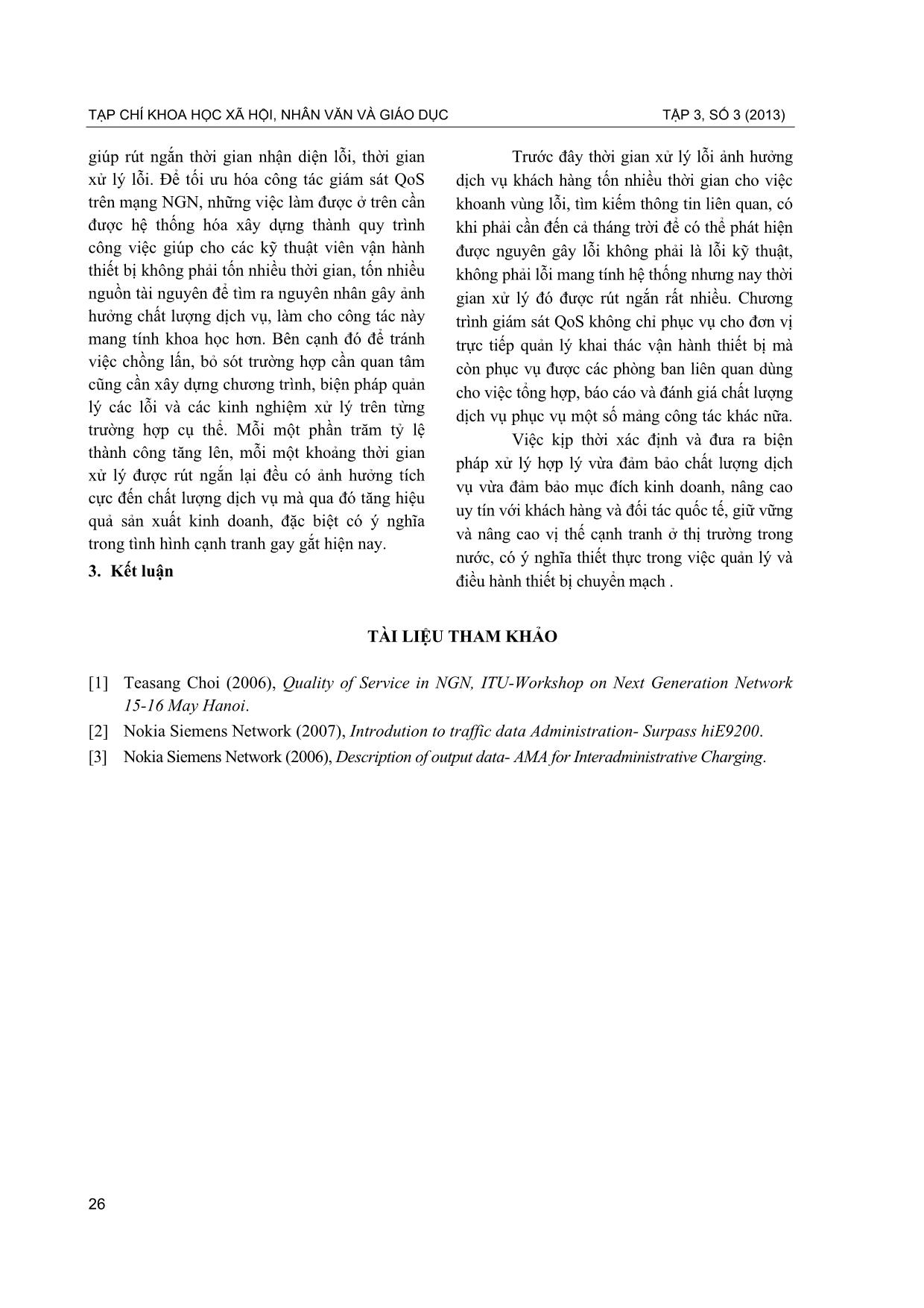 Nghiên cứu giải pháp nâng cao chất lượng dịch vụ (QoS) trong mạng NGN của VNPT-I trang 6
