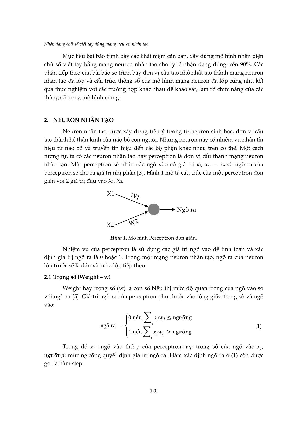 Nhận dạng chữ số viết tay dùng mạng neuron nhân tạo trang 2