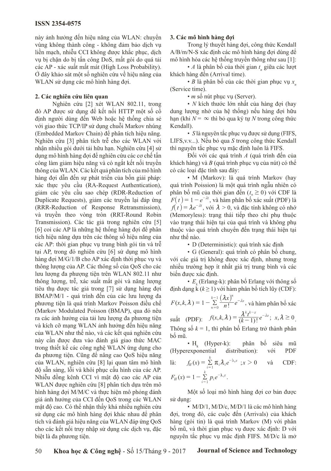 Phân tích hiệu năng của WLAN sử dụng mô hình hàng đợi trang 2