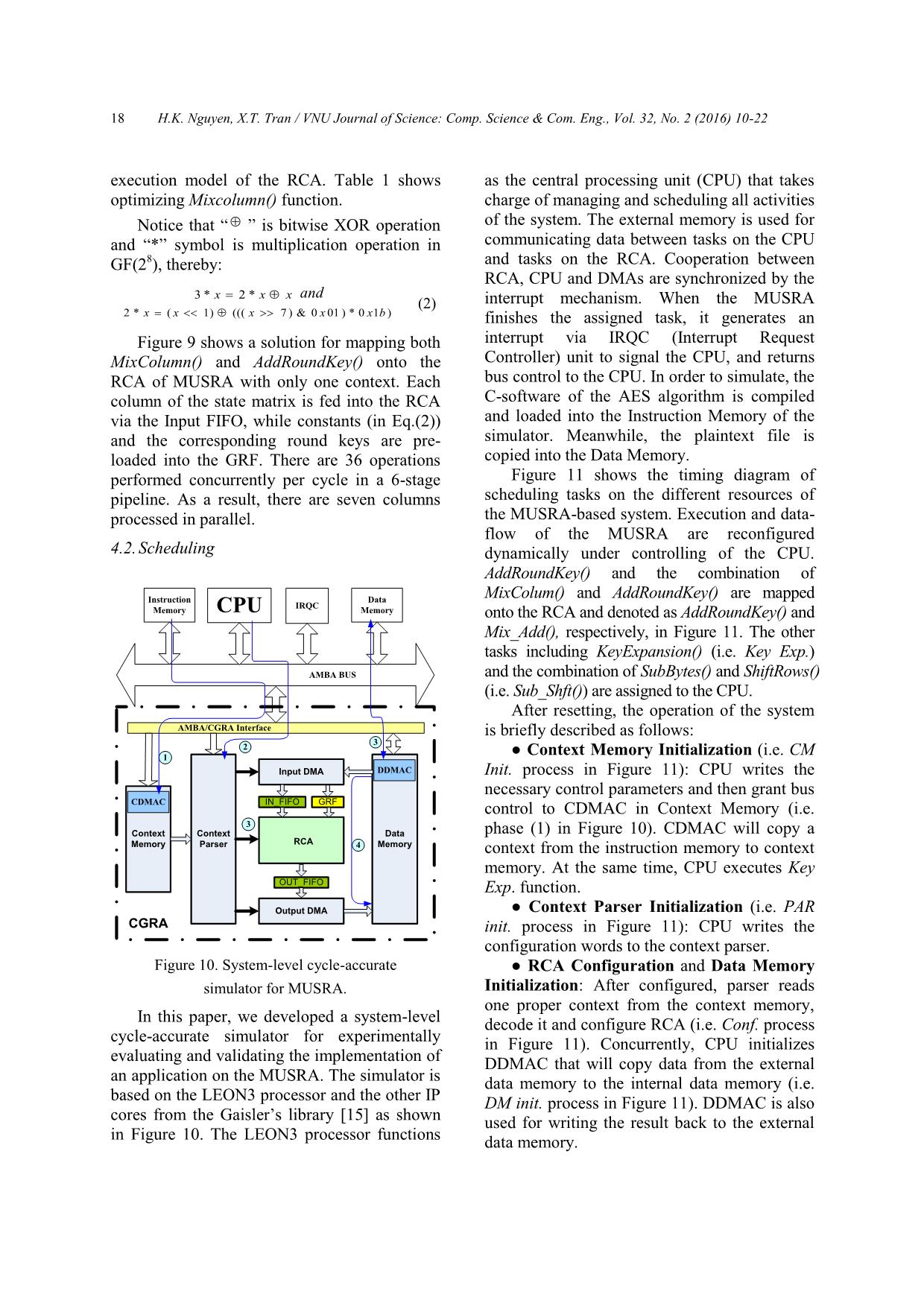 An efficient implementation of advanced encryption standard on the coarse - Grained reconfigurable architecture trang 9