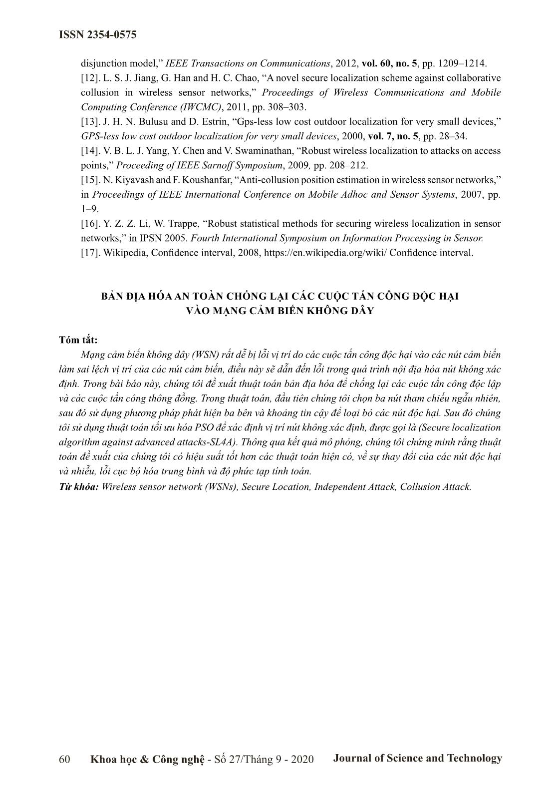 Secure localization against malicious attacks on wireless sensor network trang 7