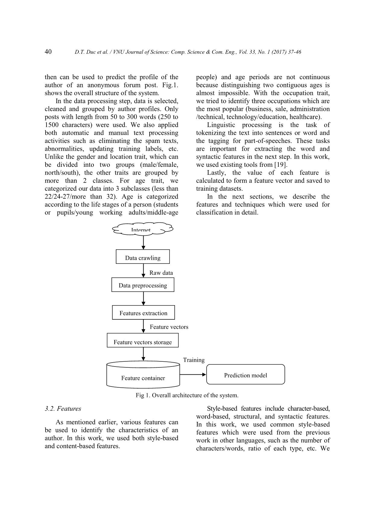 Author profiling of vietnamese forum posts - An investigation on content - Based features trang 4