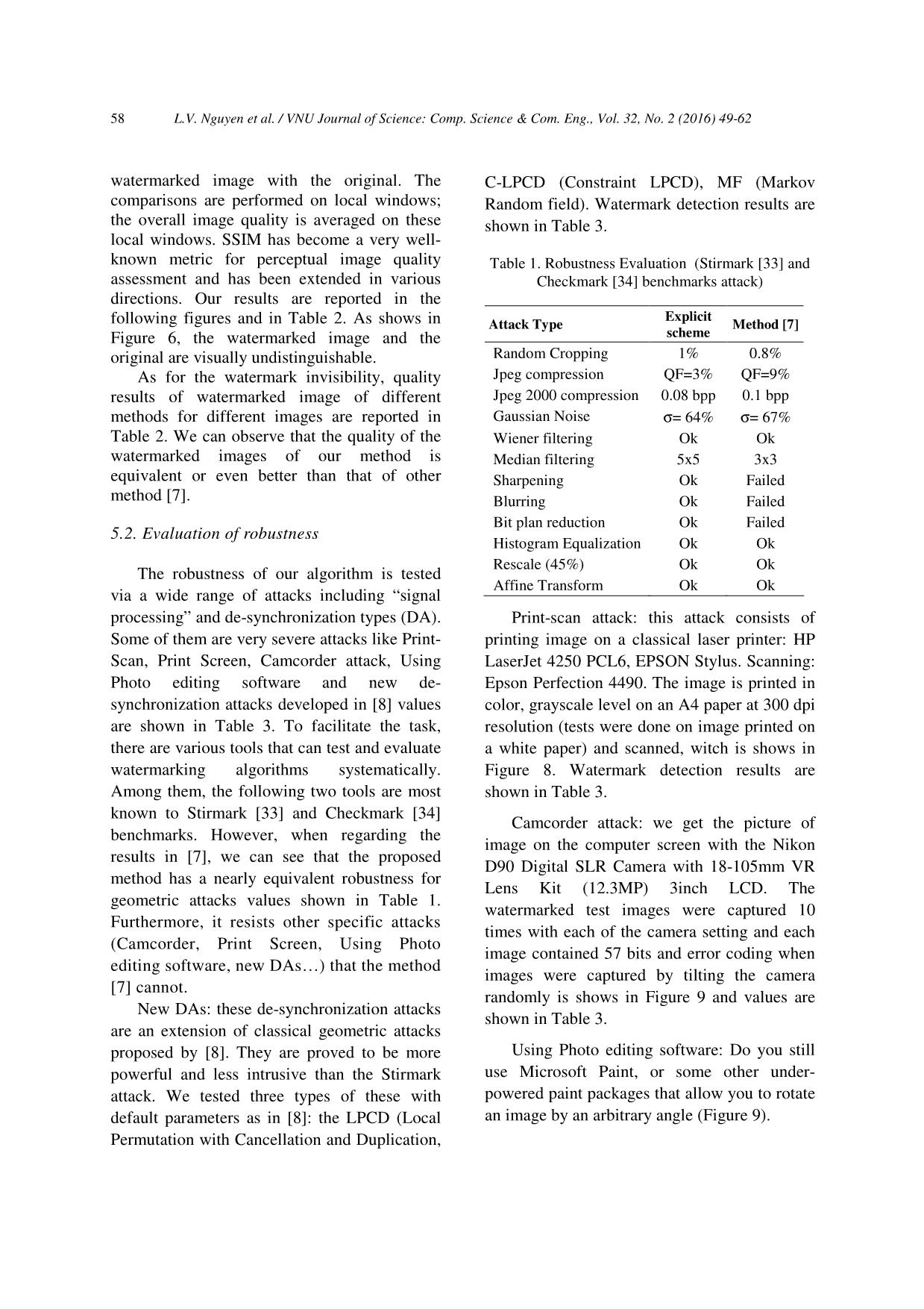 A watermark algorithm against de - Synchronization attacks trang 10