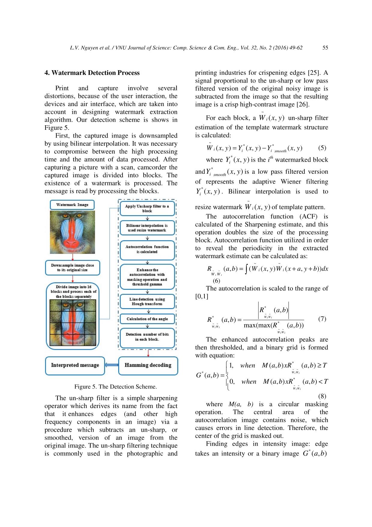 A watermark algorithm against de - Synchronization attacks trang 7