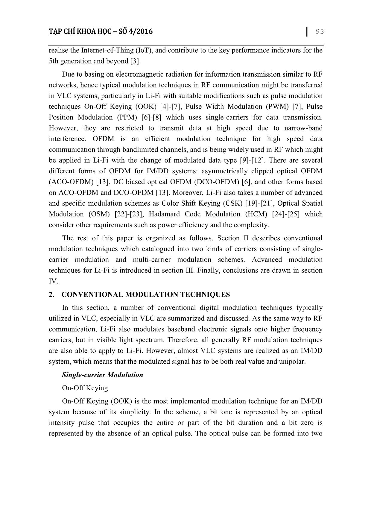 Study on modulation techniques for downlink chanel in Li-Fi trang 2