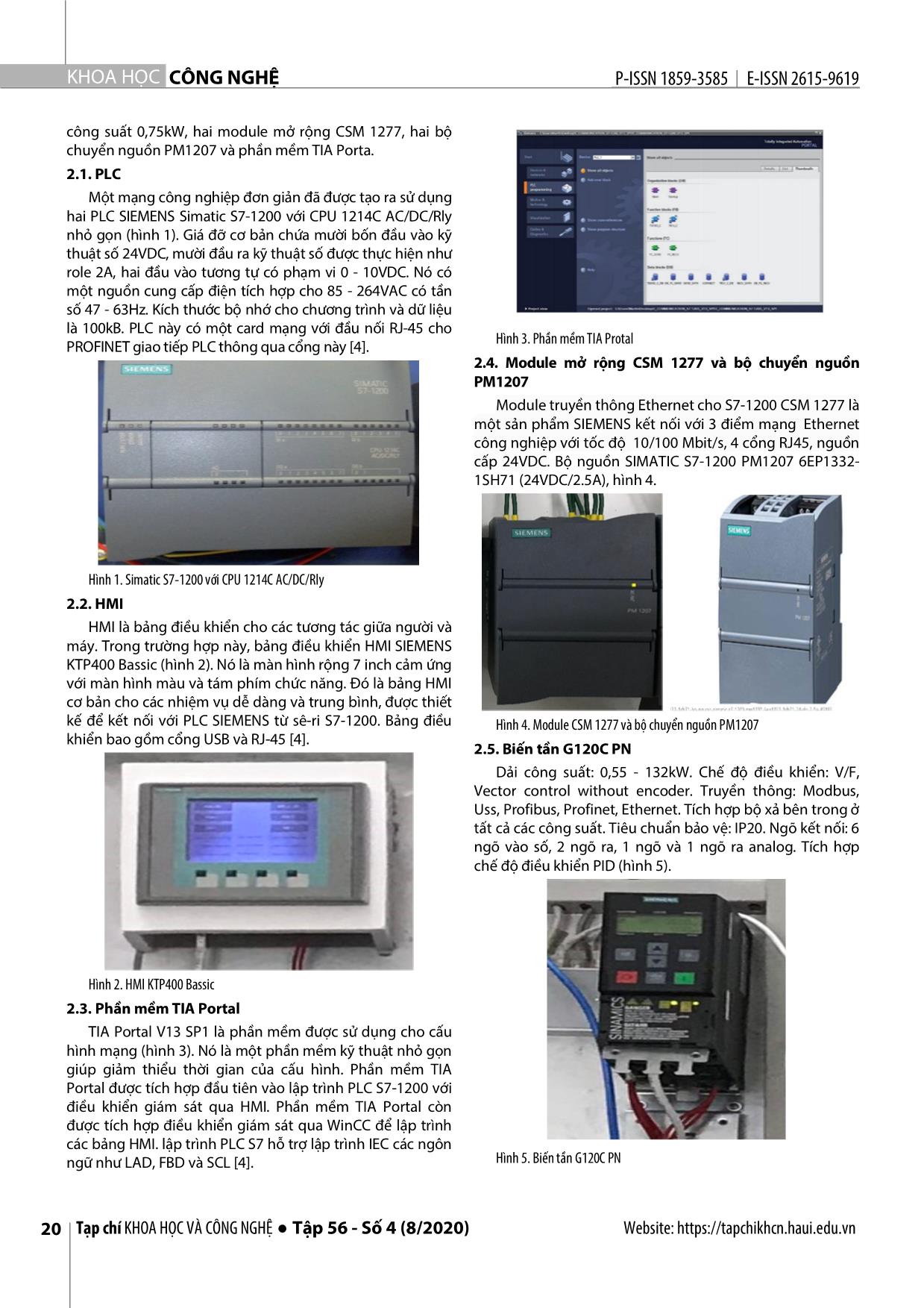 Tạo mô hình thực hành dùng mạng truyền thông Profinet cho mục đích giáo dục trang 2