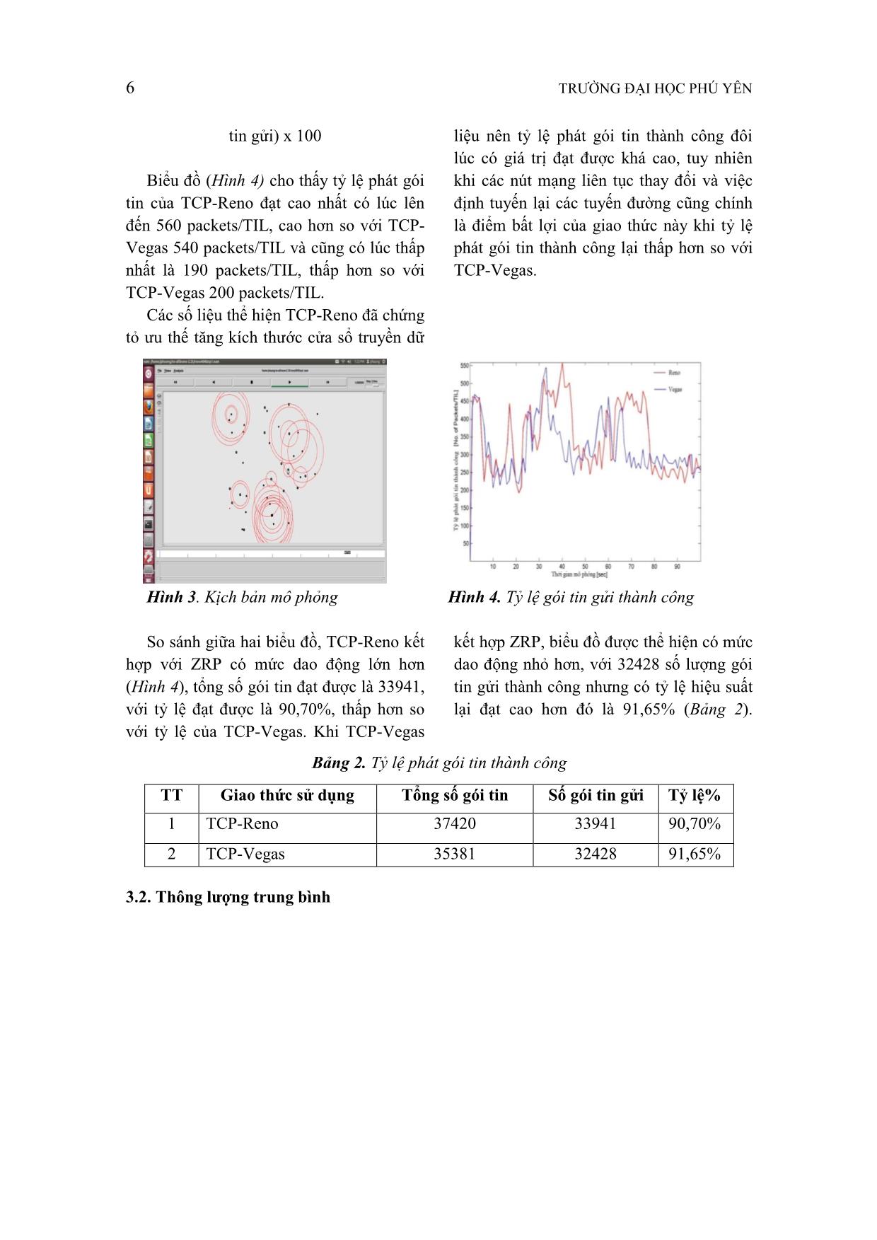 Tìm hiểu giải pháp kết hợp của TCP-Reno và Vegas với giao thức định tuyến ZRP trên mạng MANET trang 6