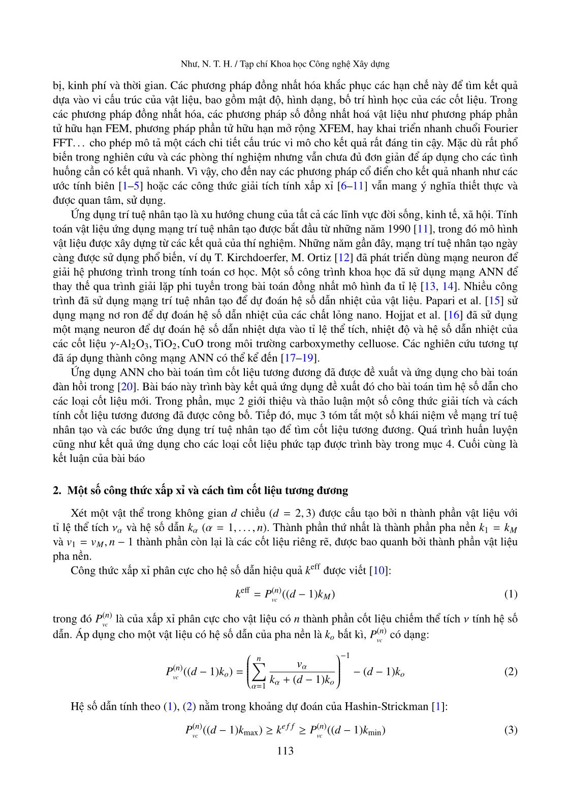 Ứng dụng mạng trí tuệ nhân tạo tìm cốt liệu tương đương cho bài toán tính hệ số dẫn hiệu quả của vật liệu không đồng nhất trang 2