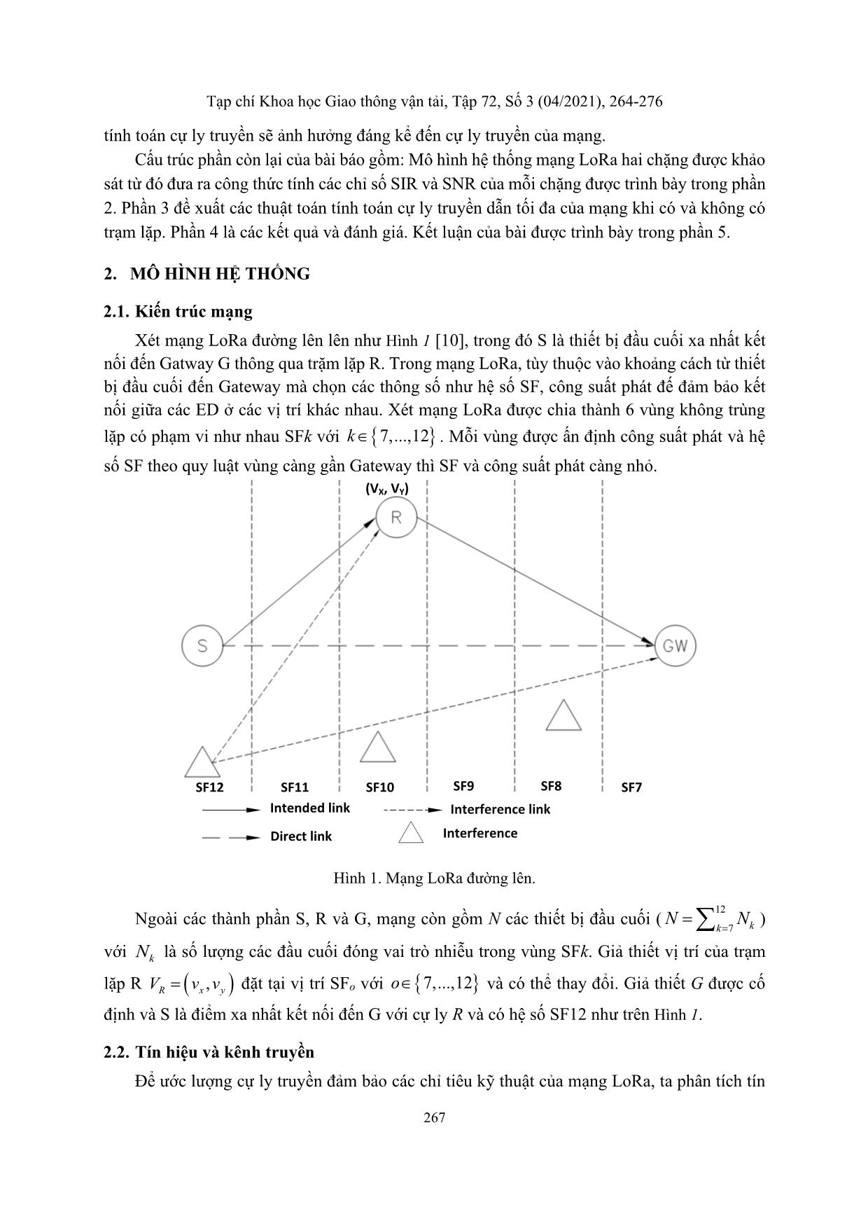 Estimation of transmission range of a dual-hop LoRa network under interference effects trang 4