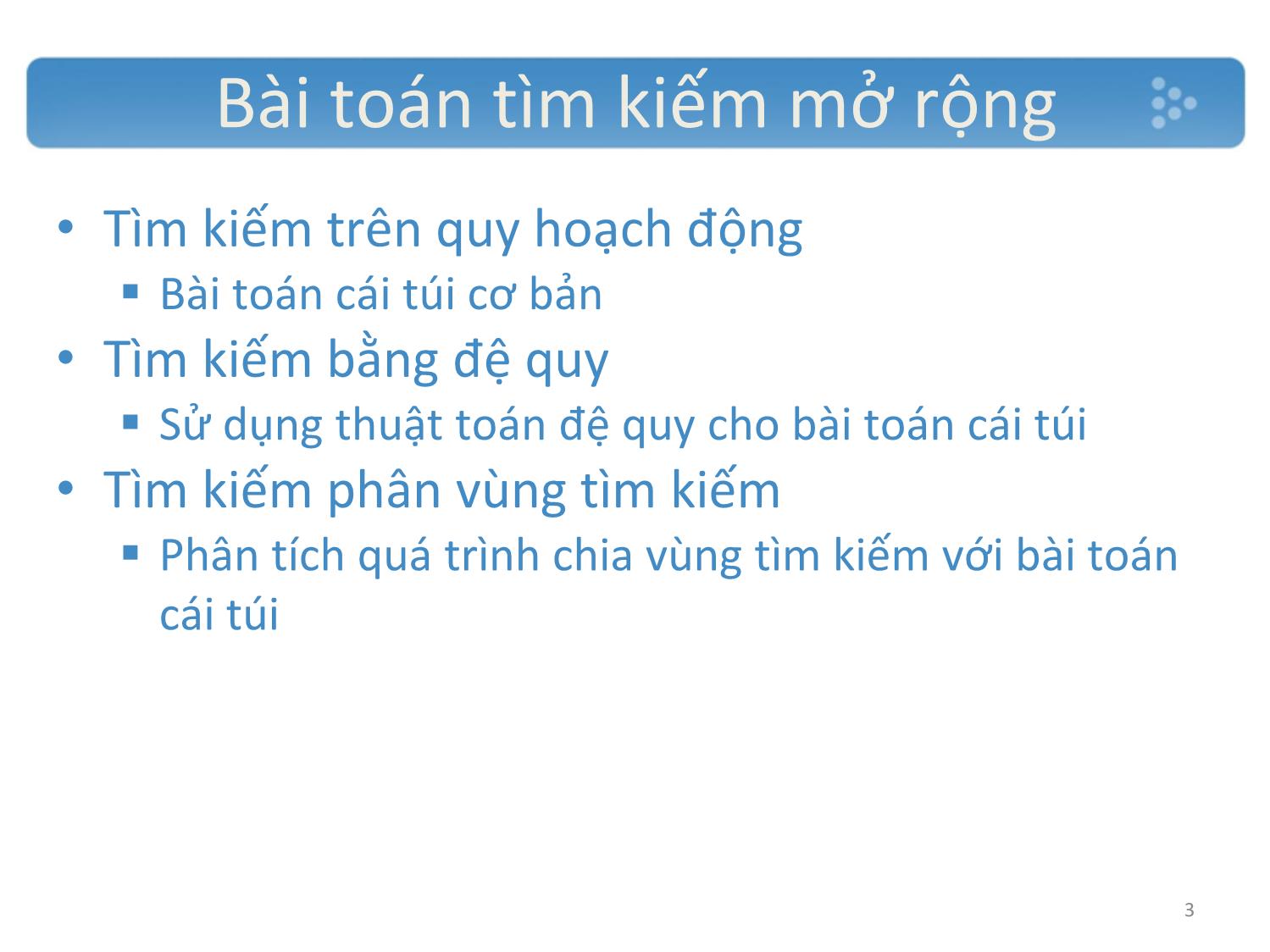 Bài giảng Các thuật toán tìm kiếm trang 3