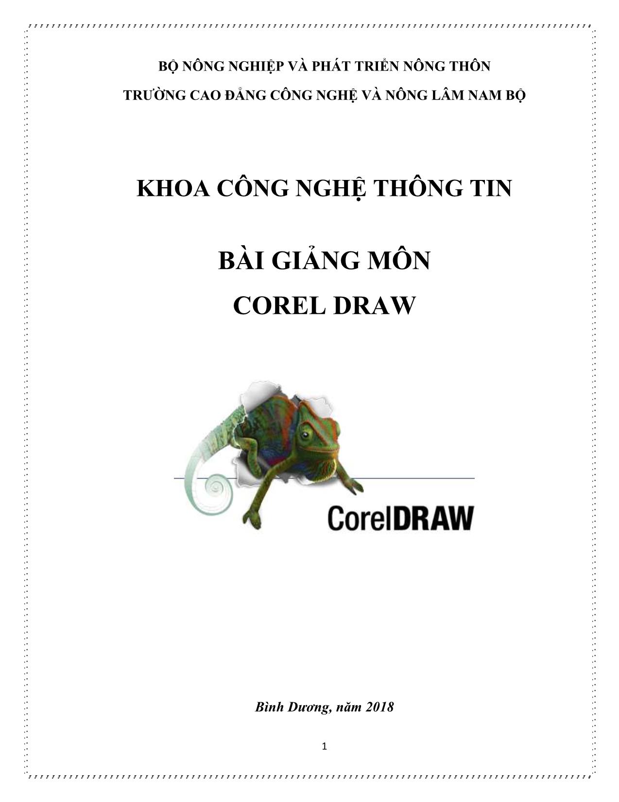 Bài giảng Corel Draw (Mới) trang 1