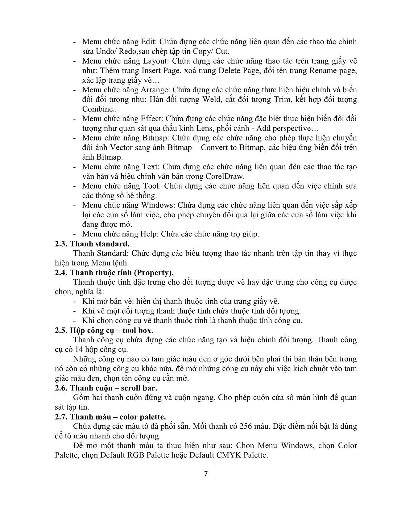 Bài giảng Corel Draw (Mới) trang 7