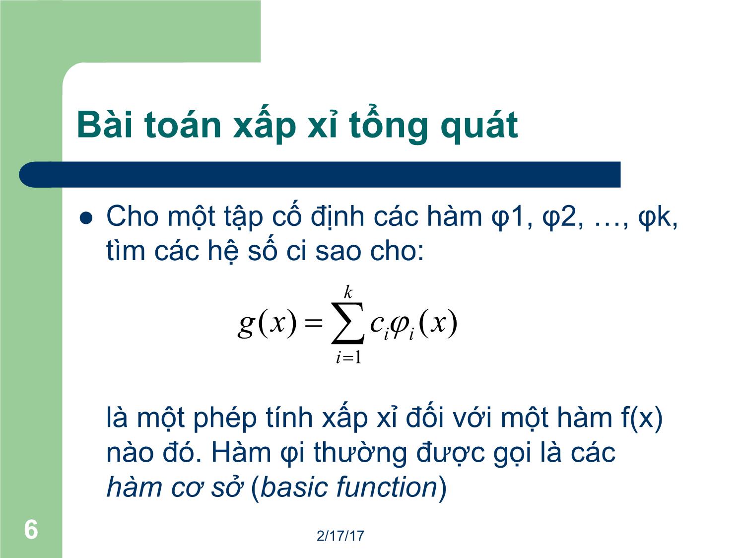 Bài giảng Đồ họa máy tính - Bài: Đường cong và bề mặt I - Mai Thị Châu trang 6