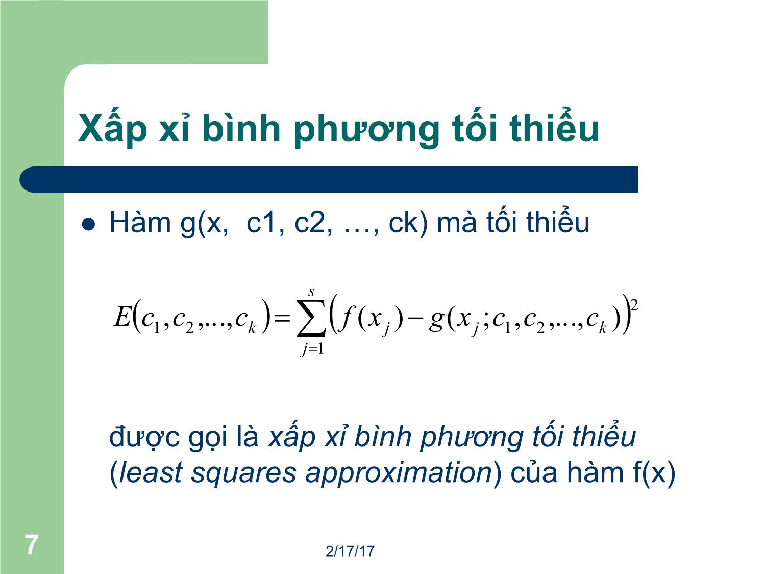 Bài giảng Đồ họa máy tính - Bài: Đường cong và bề mặt I - Mai Thị Châu trang 7