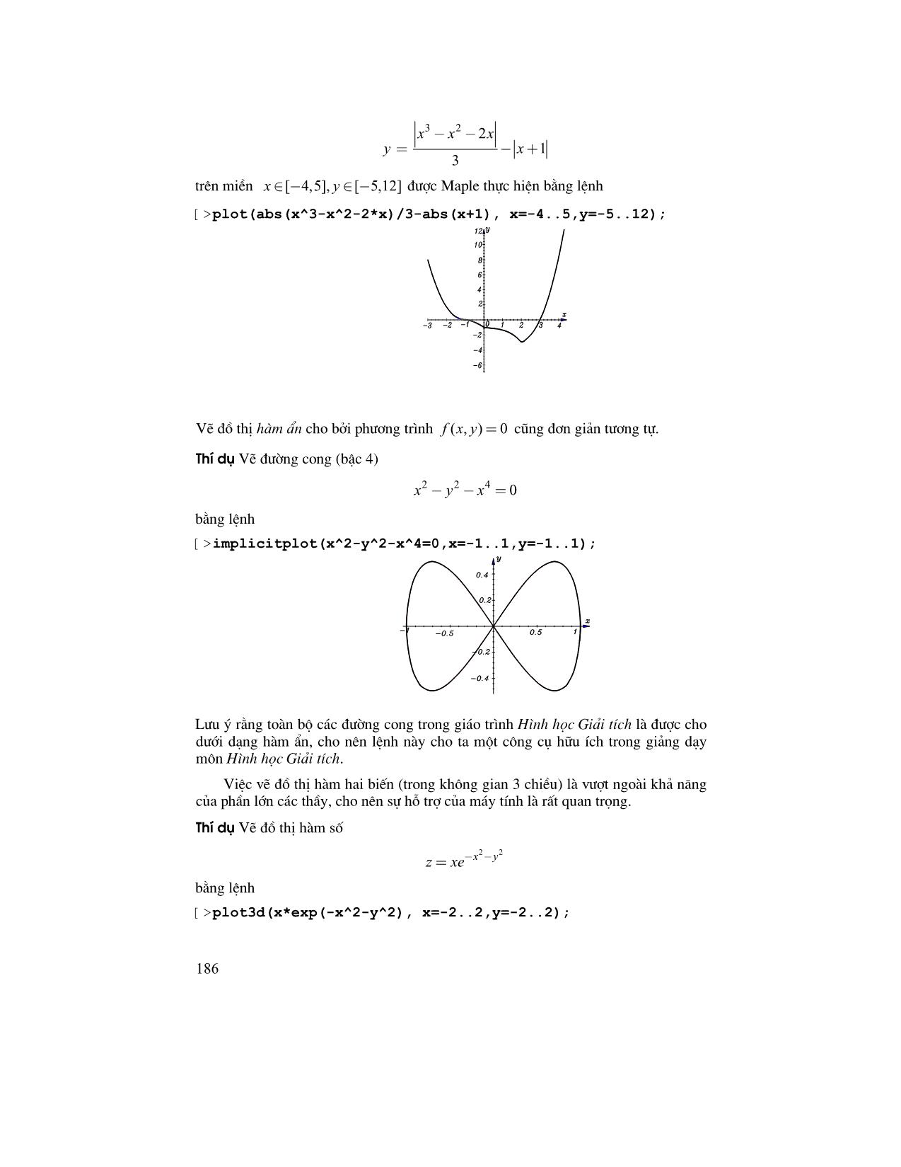 Giáo trình Maple - Chương 5: Sử dụng Maple trong dạy và học toán trang 4