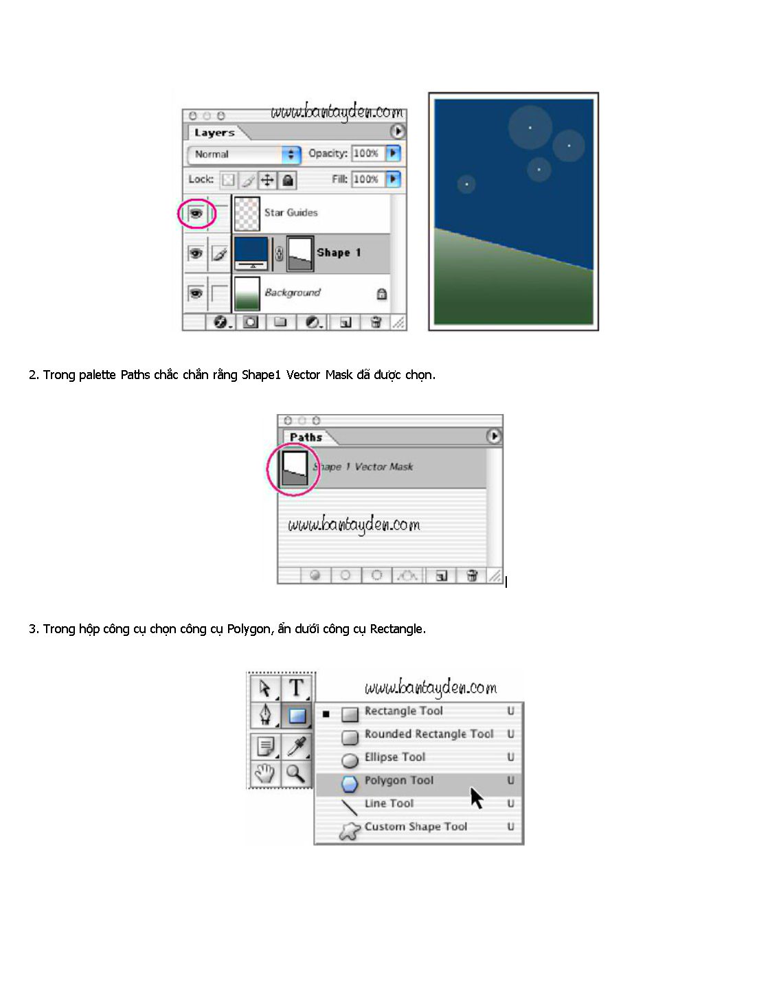 Bài giảng Photoshop - Chương 10: Vector Mask, Paths and Shapes trang 9