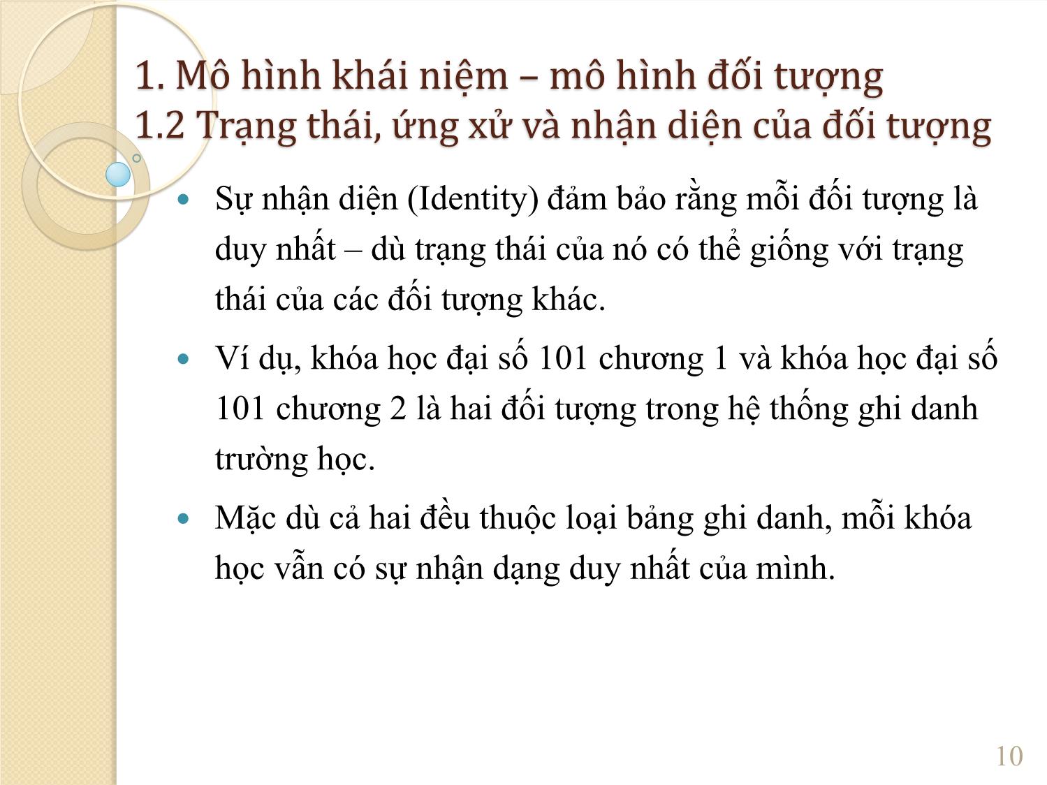 Bài giảng Phân tích hệ thống – mô hình khái niệm và biểu đồ lớp trang 10