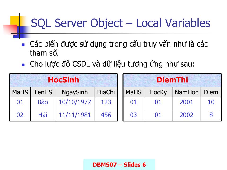 Bài giảng Lập trình với T, SQL trang 6