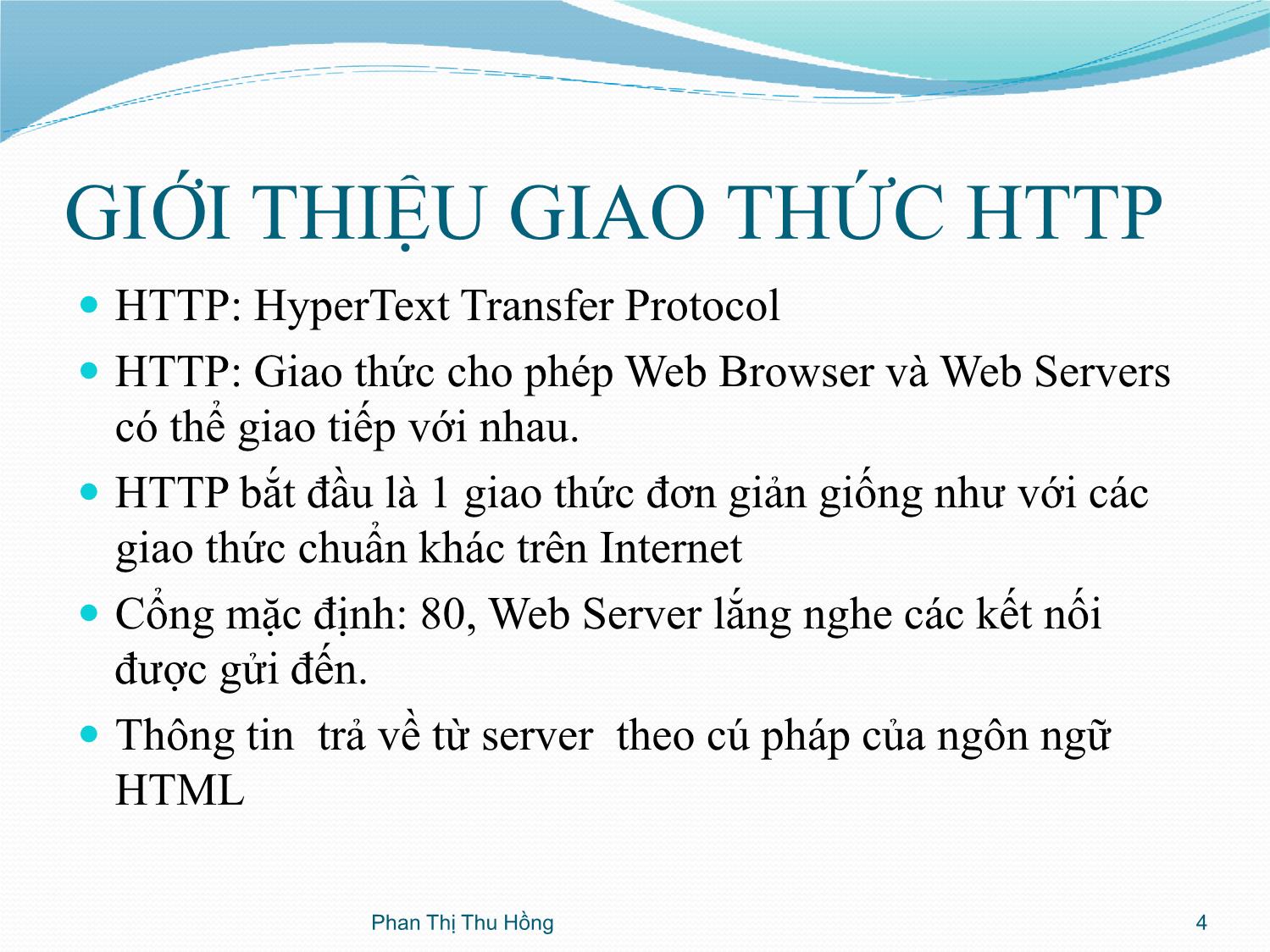 Bài giảng Quản trị mạng - Chương 5: Quản trị dịch vụ mạng - Phan Thị Thu Hồng trang 4