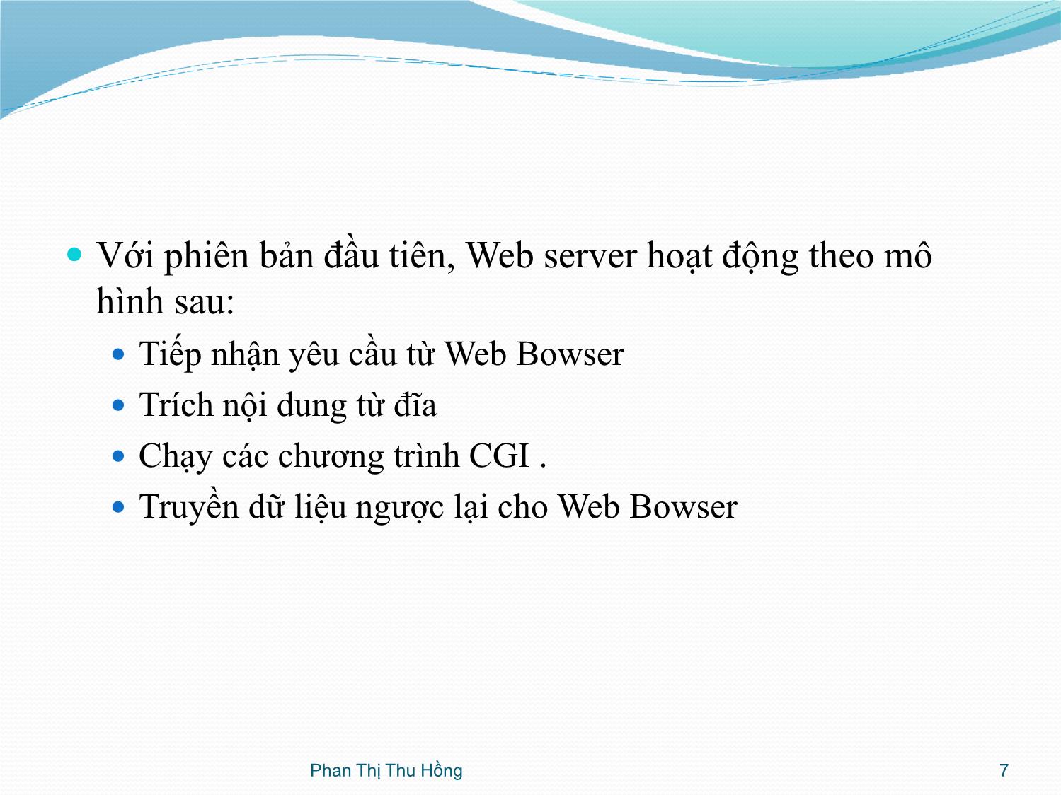 Bài giảng Quản trị mạng - Chương 5: Quản trị dịch vụ mạng - Phan Thị Thu Hồng trang 7