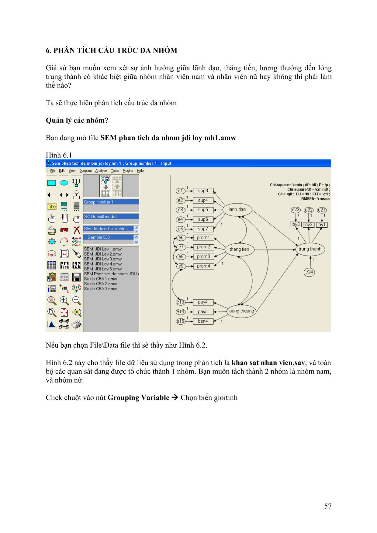 Giáo trình Thực hành mô hình cấu trúc tuyến tính (SEM) với phần mềm amos (Phần 2) trang 4