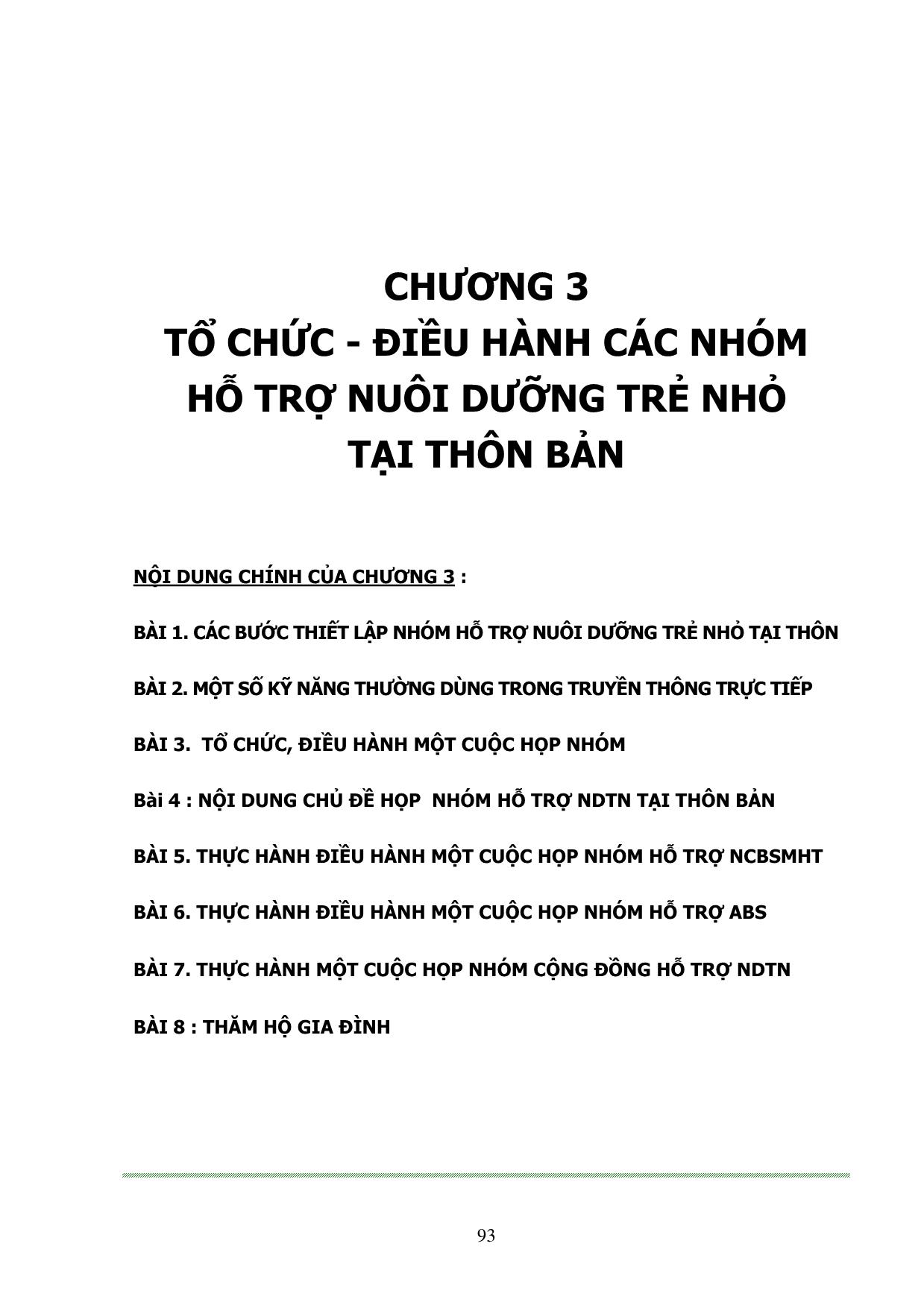 Tài liệu Tổ chức - Điều hành các nhóm hỗ trợ nuôi dưỡng trẻ nhỏ tại thôn bản trang 1