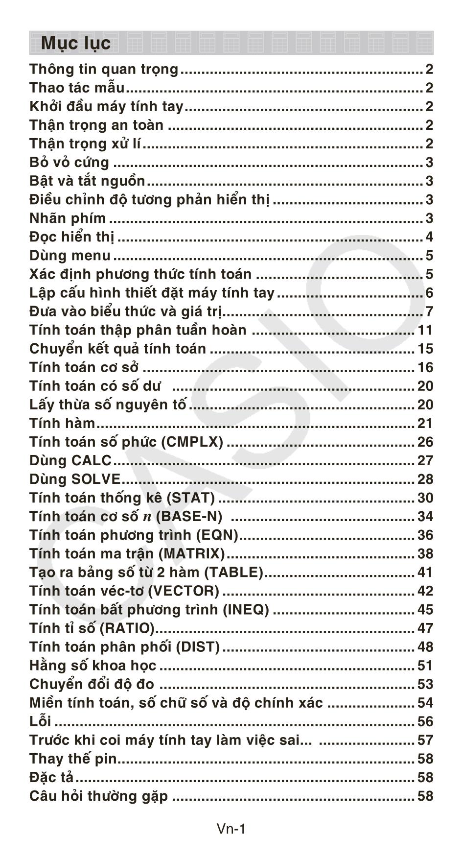 Tài liệu Hướng dẫn sử dụng fx-570VN Plus trang 2