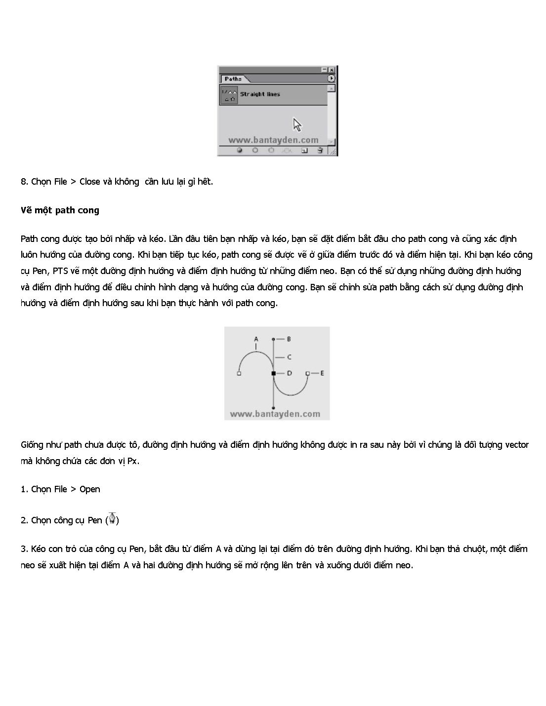 Bài giảng Photoshop - Chương 9: Cơ bản về công cụ Pen trang 10