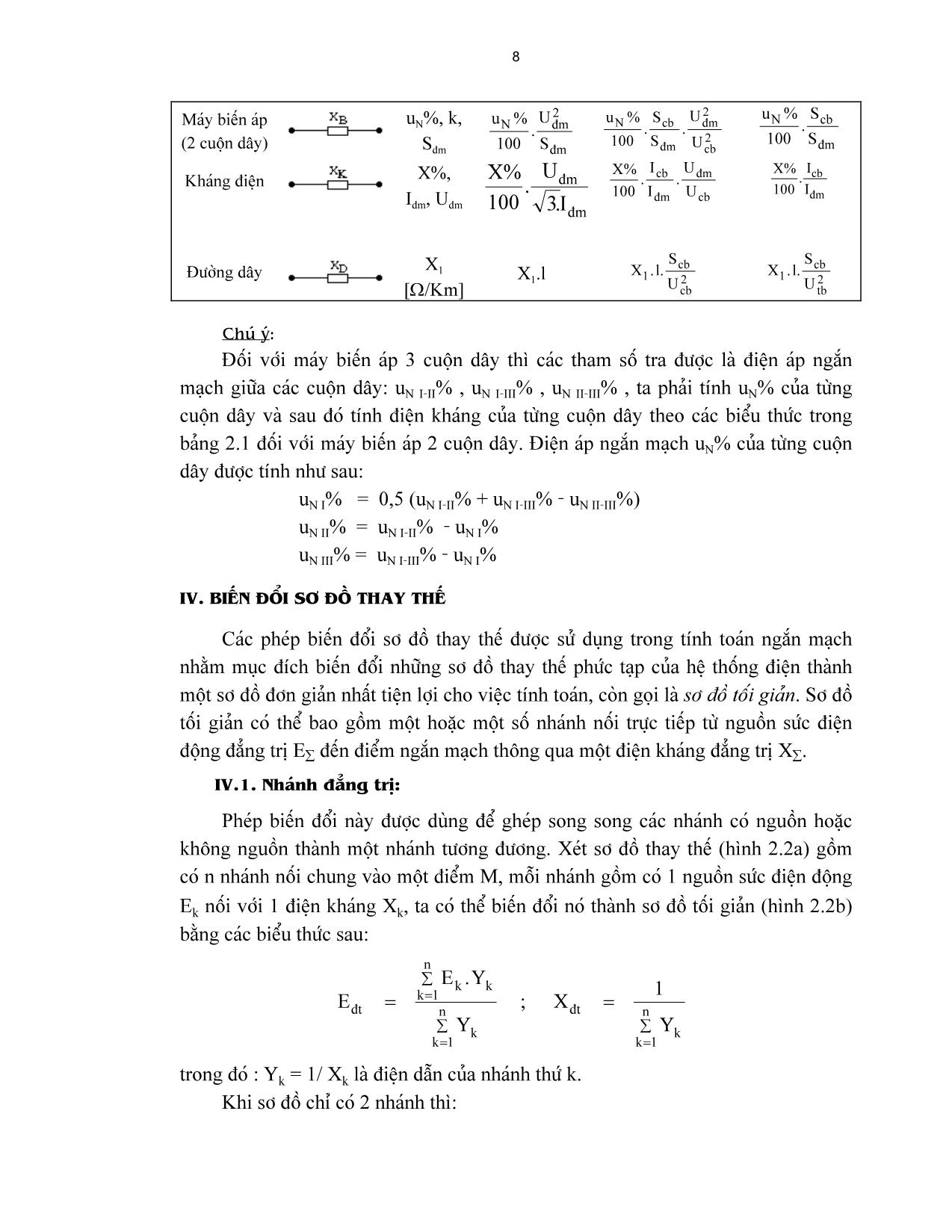 Tài liệu Các chỉ dẫn khi tính toán ngắn mạch trang 8
