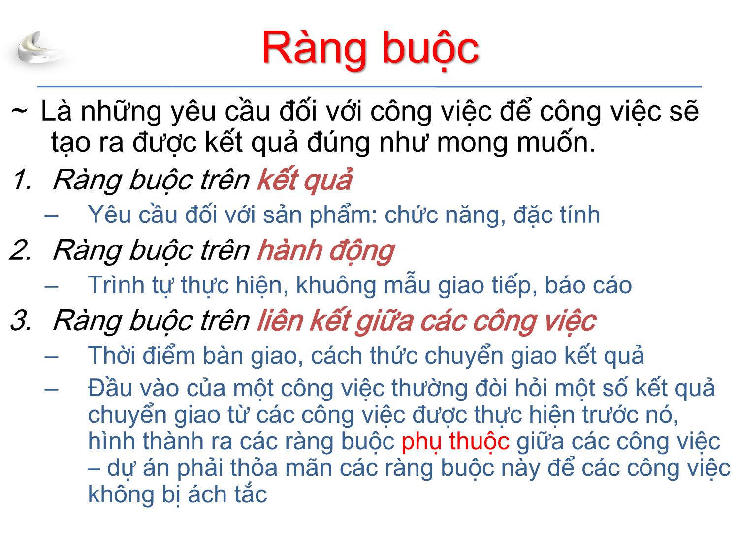 Bài giảng Tổ chức sản xuất sản phẩm đa phương tiện - Phần 3: Quản lý dự án - Tổng quan - Nguyễn Anh Hào trang 8