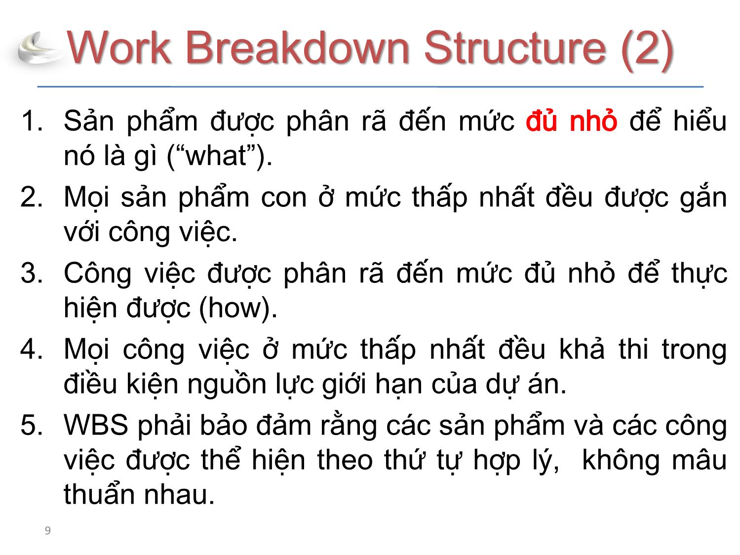 Bài giảng Tổ chức sản xuất sản phẩm đa phương tiện - Phần 3: Quản lý dự án - Quản lý phạm vi - Nguyễn Anh Hào trang 9