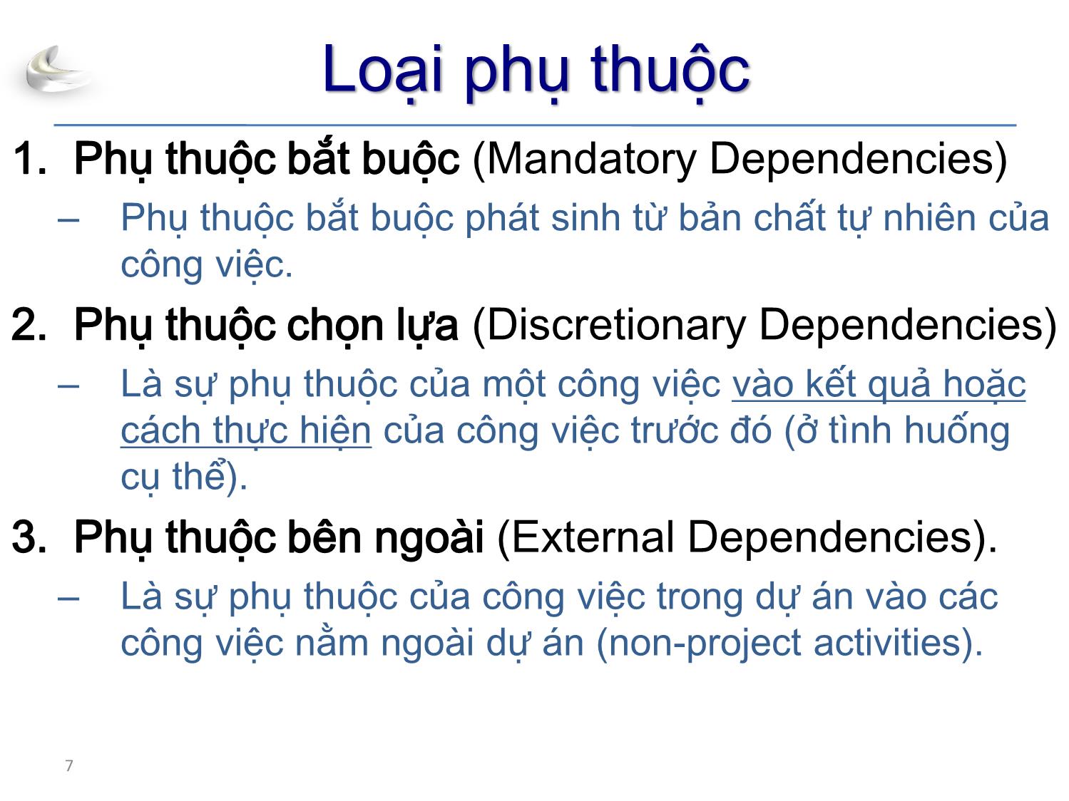 Bài giảng Tổ chức sản xuất sản phẩm đa phương tiện - Phần 3: Quản lý dự án - Quản lý thời gian - Nguyễn Anh Hào trang 7