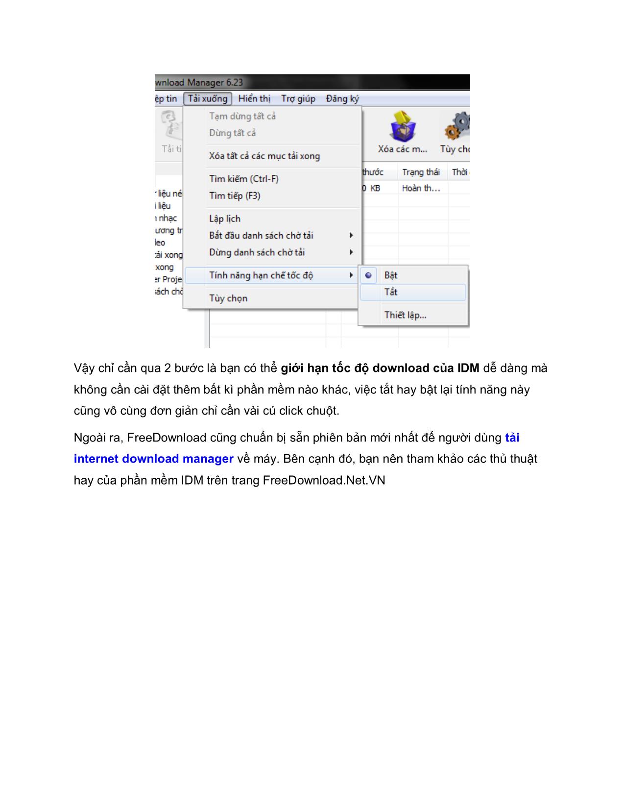 Tài liệu Cách giới hạn tốc độ download của IDM trang 3