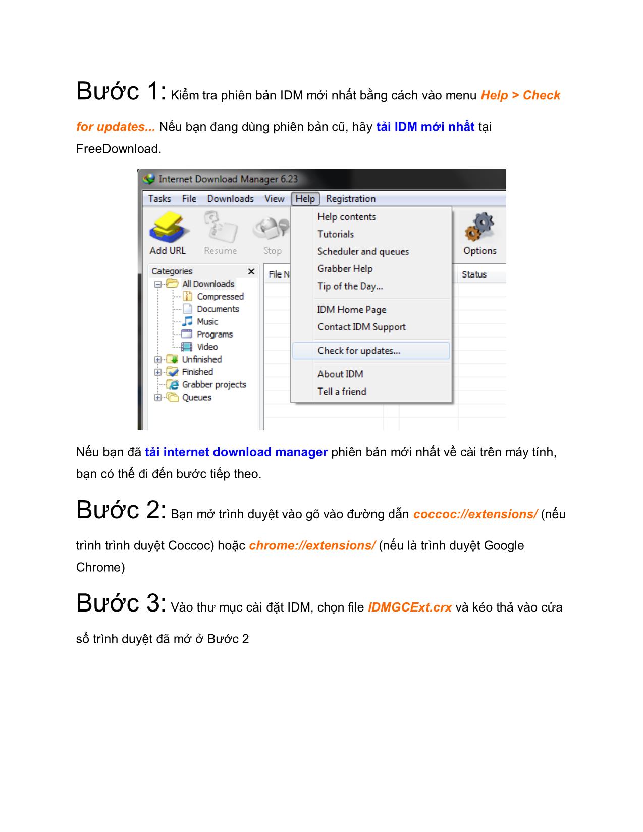 Tài liệu Cách khắc phục lỗi IDM không tự động bắt link Download trang 2