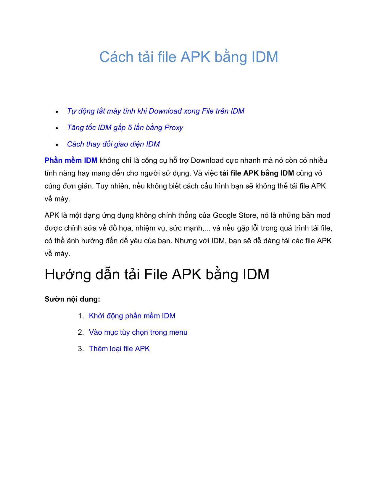 Tài liệu Cách tải file APK bằng IDM trang 1
