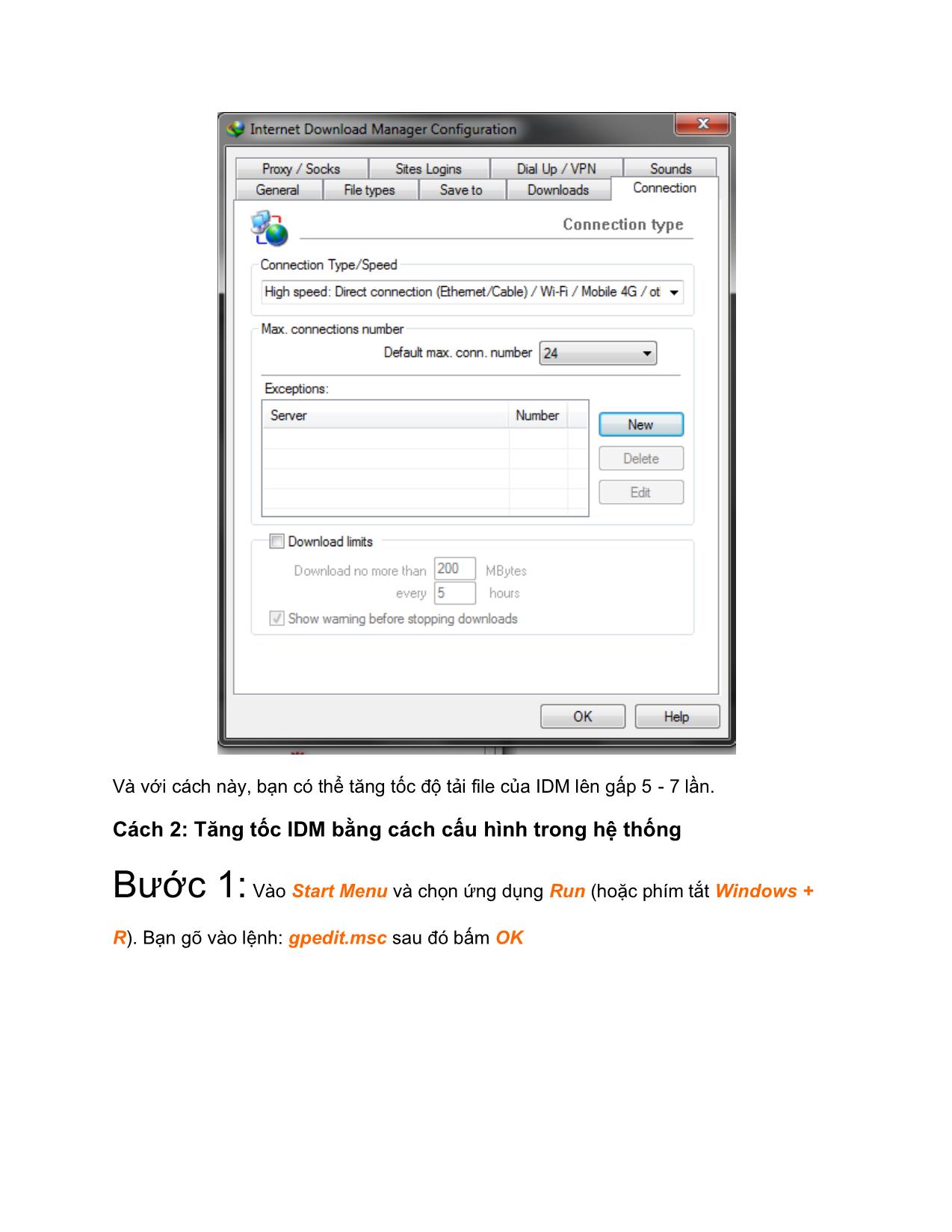 Tài liệu Cách tăng tốc độ Download IDM Internet Download Manager trang 4