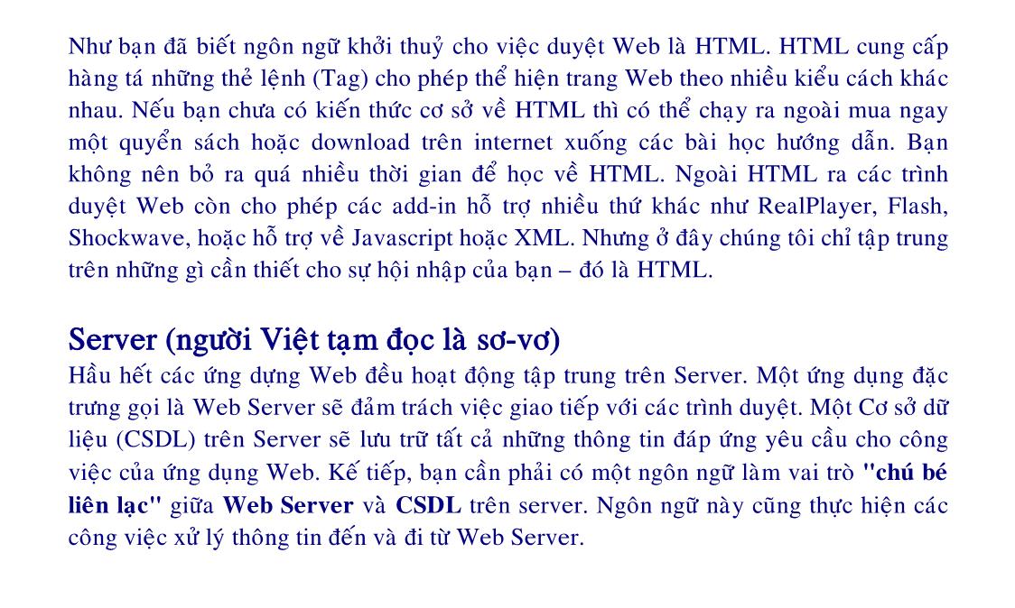 Bài giảng Lập trình web động với PHP/MySQL - Phần 1 - Tống Phước Khải trang 5