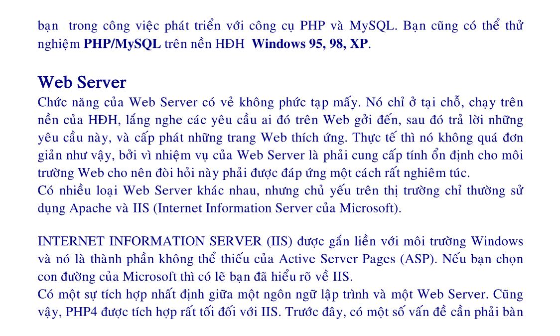 Bài giảng Lập trình web động với PHP/MySQL - Phần 1 - Tống Phước Khải trang 9