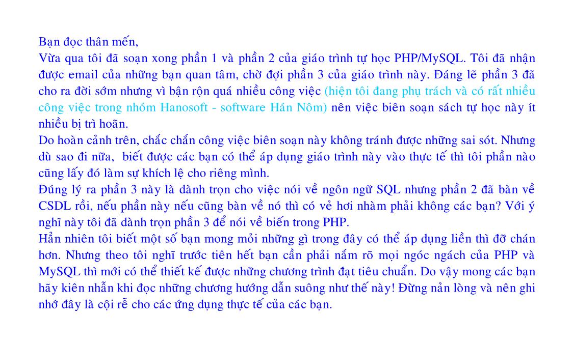 Bài giảng Lập trình web động với PHP/MySQL - Phần 3 - Tống Phước Khải trang 3