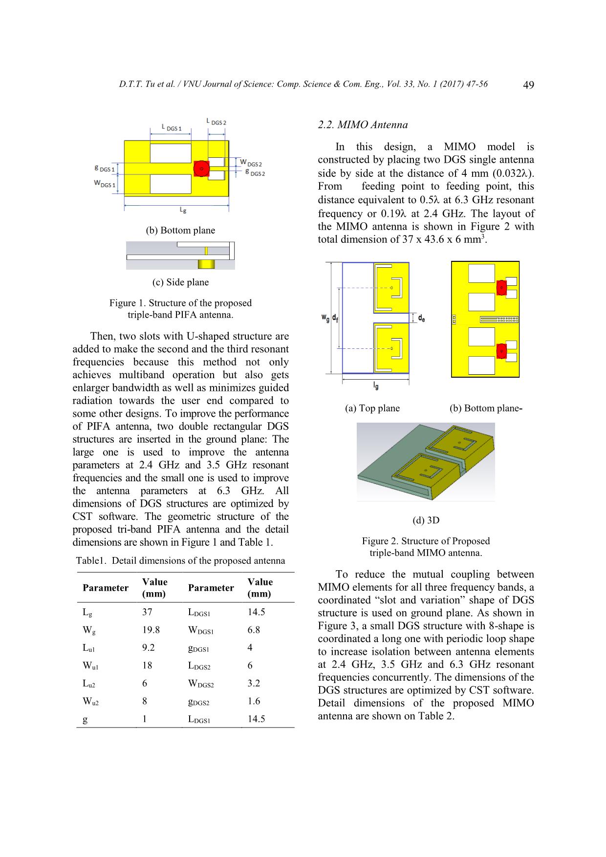 Compact triple - Band mimo antenna with high isolation for handheld application trang 3