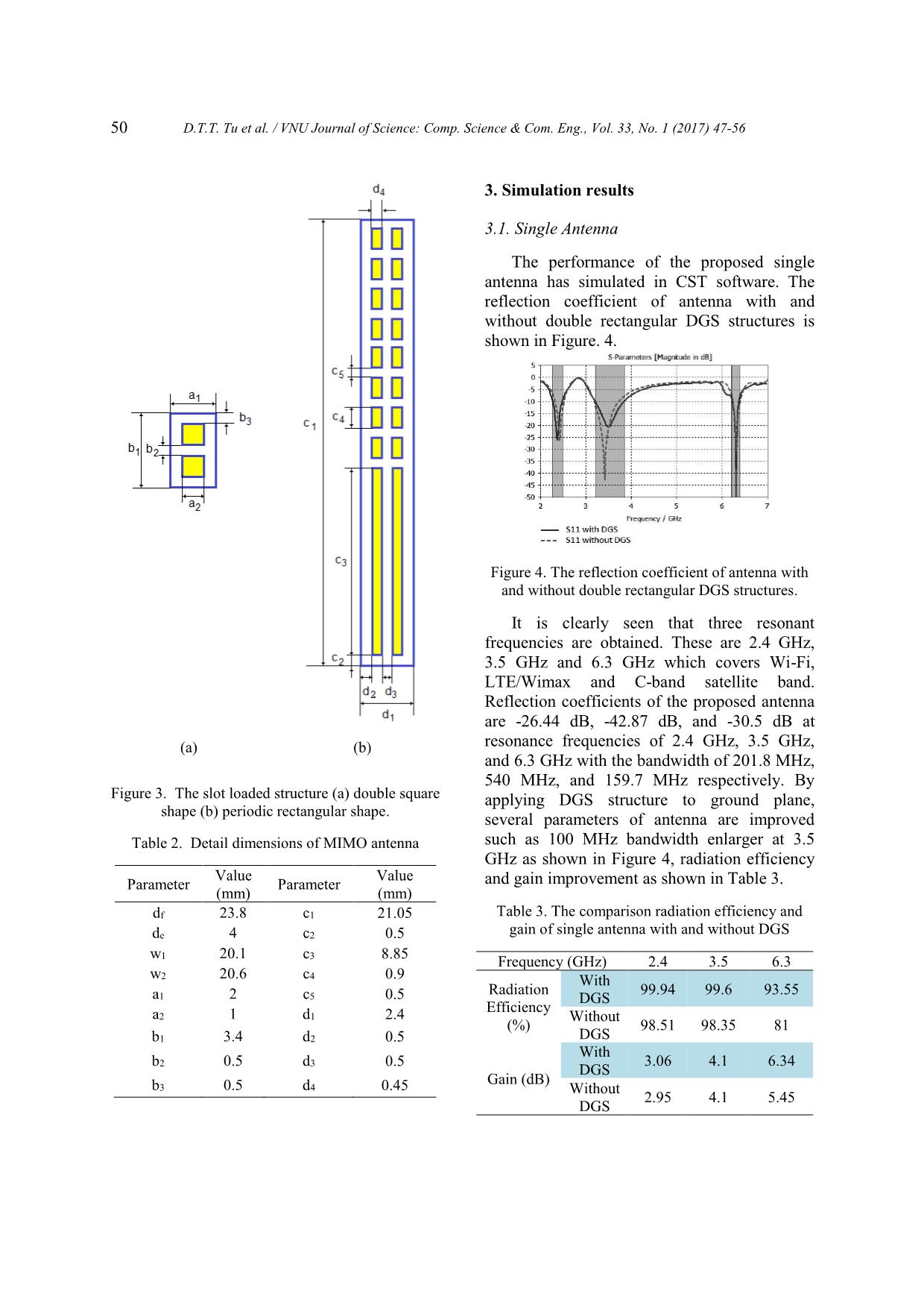 Compact triple - Band mimo antenna with high isolation for handheld application trang 4