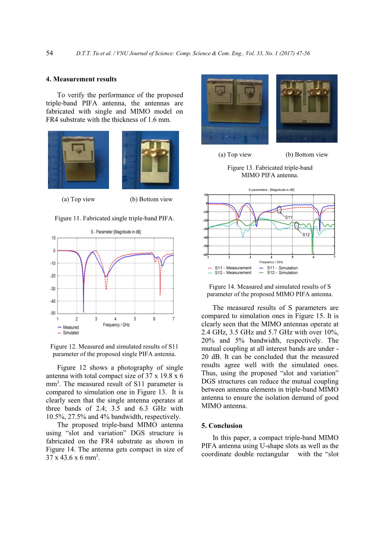 Compact triple - Band mimo antenna with high isolation for handheld application trang 8