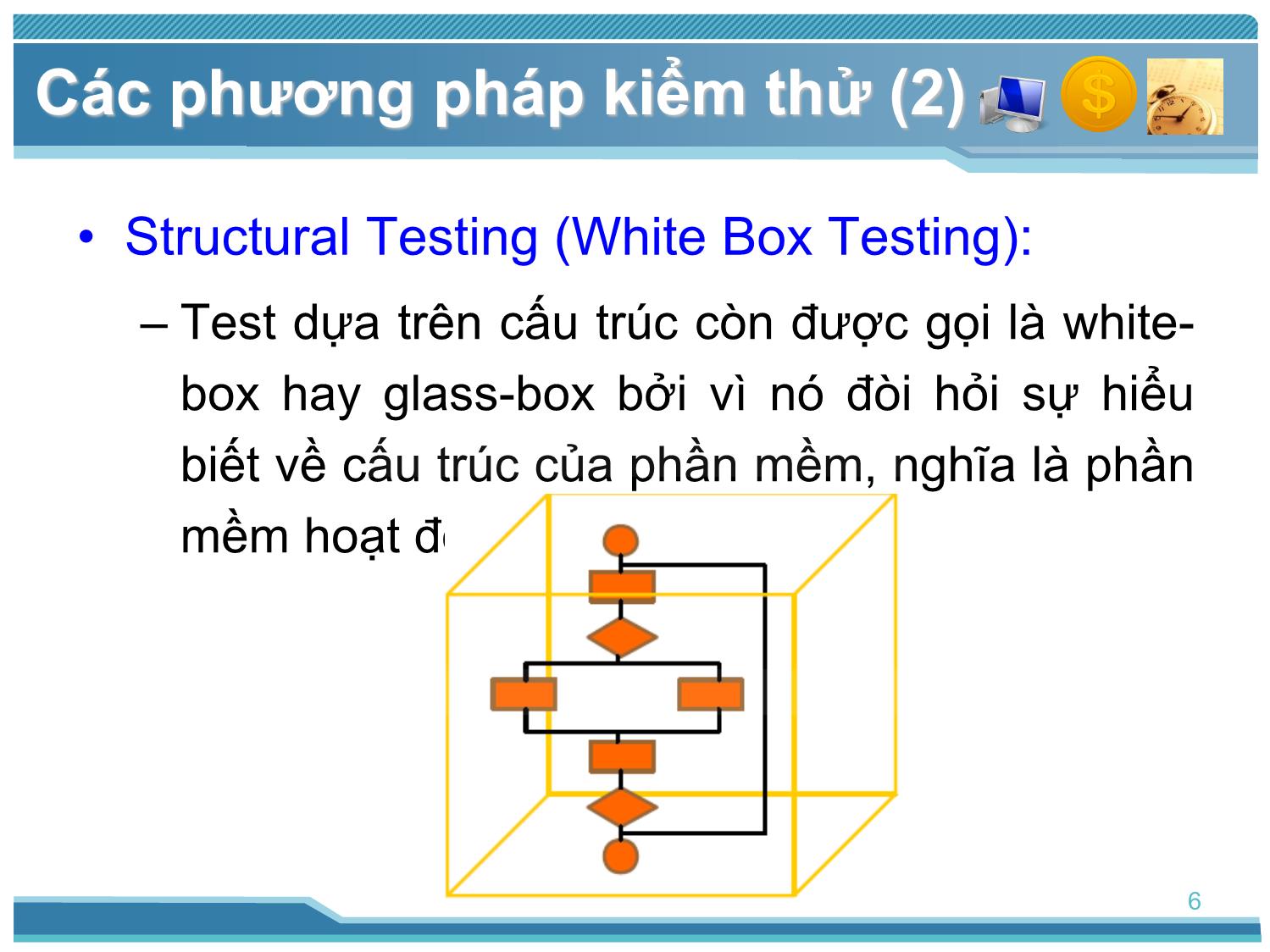 Bài giảng Kiểm thử phần mềm - Bài 5: Các kỹ thuật kiểm thử - Nguyễn Thị Thanh Trúc trang 6