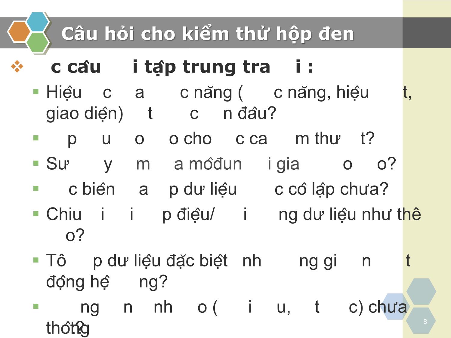 Bài giảng Kiểm thử phần mềm - Chương 2: Kiểm thử hộp đen - Nguyễn Thanh Hùng trang 8