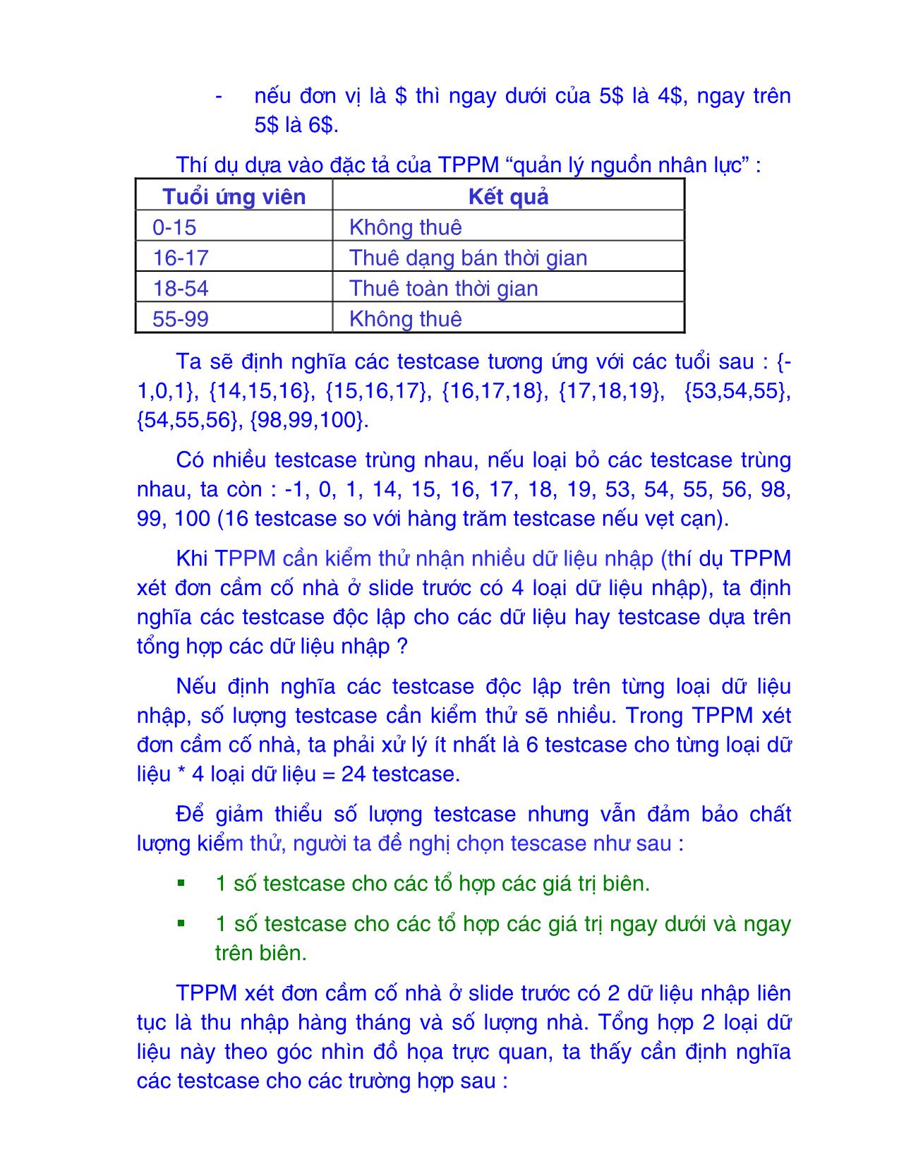 Bài giảng Kiểm thử phần mềm - Chương 5: Kỹ thuật kiểm thử hộp đen - Nguyễn Văn Hiệp trang 10