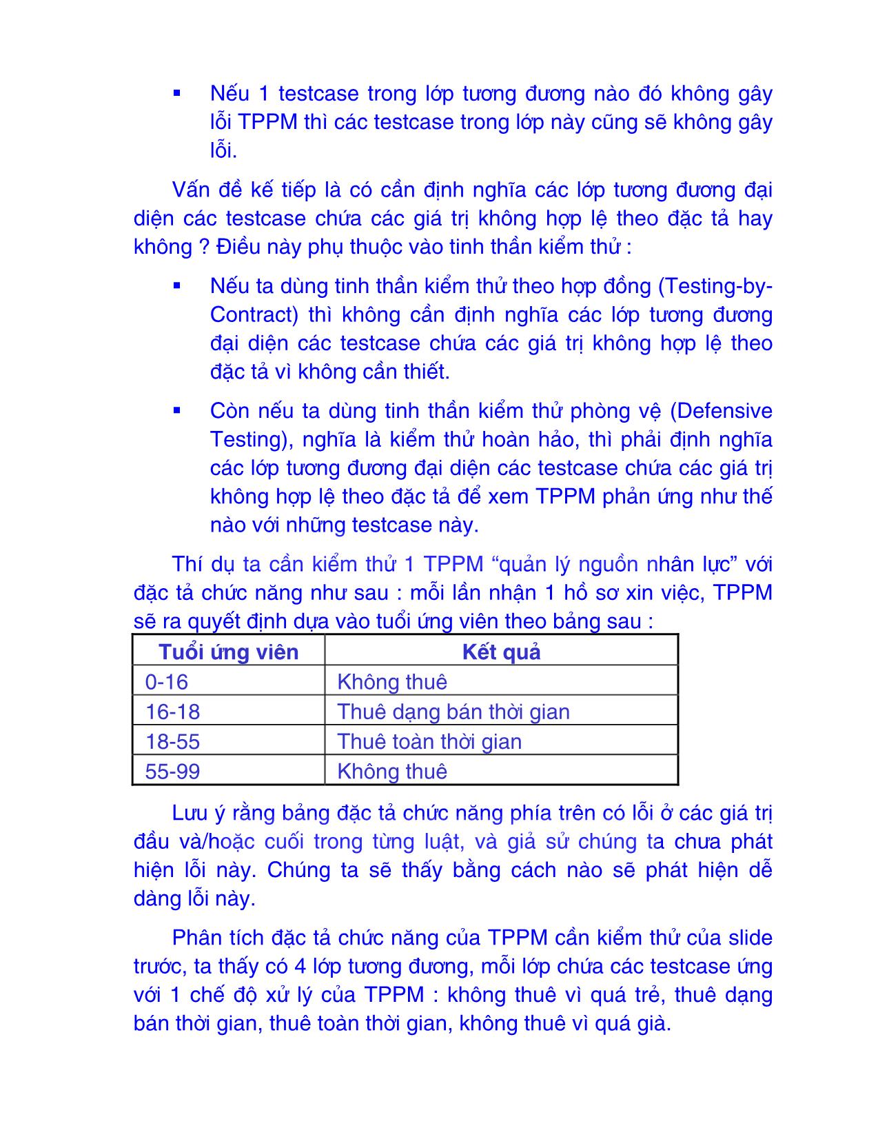 Bài giảng Kiểm thử phần mềm - Chương 5: Kỹ thuật kiểm thử hộp đen - Nguyễn Văn Hiệp trang 3