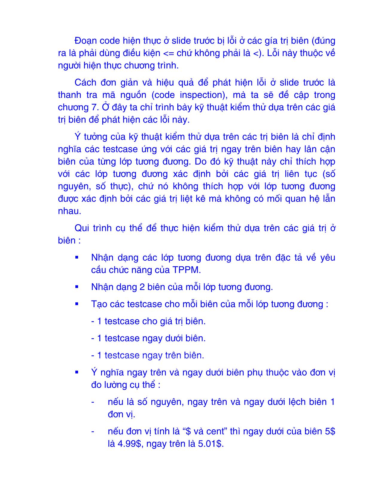 Bài giảng Kiểm thử phần mềm - Chương 5: Kỹ thuật kiểm thử hộp đen - Nguyễn Văn Hiệp trang 9