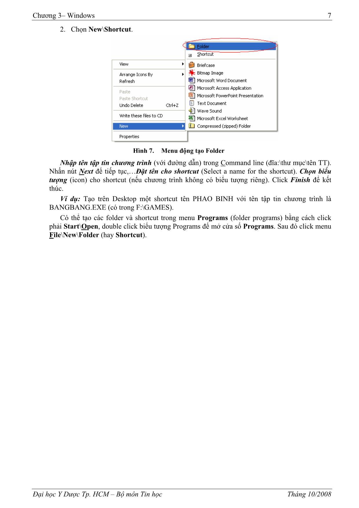 Giáo trình Tin học - Chương 3: Windows trang 7