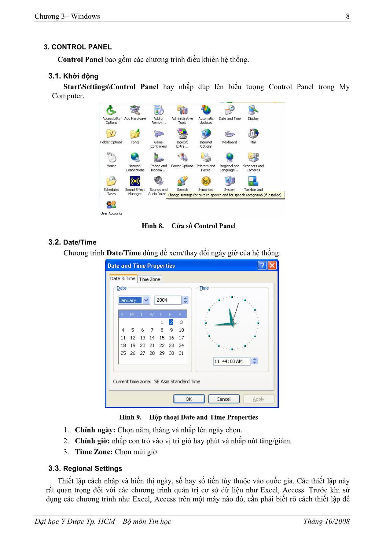 Giáo trình Tin học - Chương 3: Windows trang 8